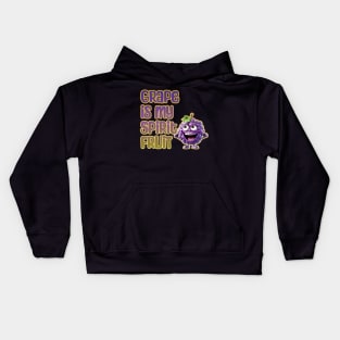 Grape is My Spirit Fruit Kids Hoodie